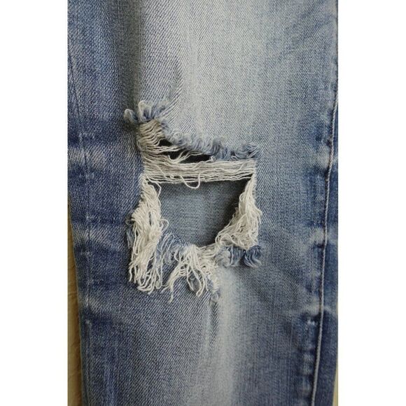 Kancan Button Fly Distressed Blue Ankle length Skinny Jeans - Picture 8 of 14